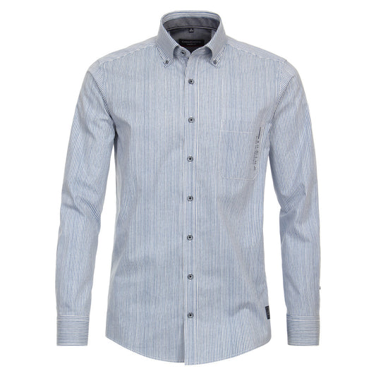 Casa Moda 444201300 100 Blue Long Sleeve Casual Shirt