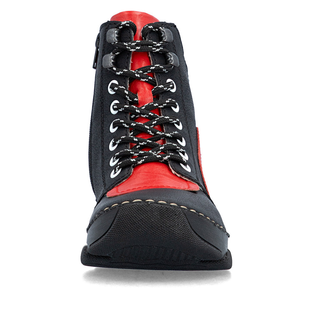 Rieker 45904-00 Black Combination Mid Height Boots