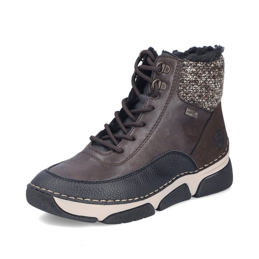 Rieker 45956-25 Brown Combination Mid Height Boots
