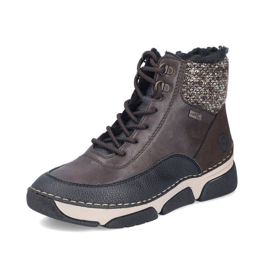 Rieker 45956-25 Brown Combination Mid Height Boots