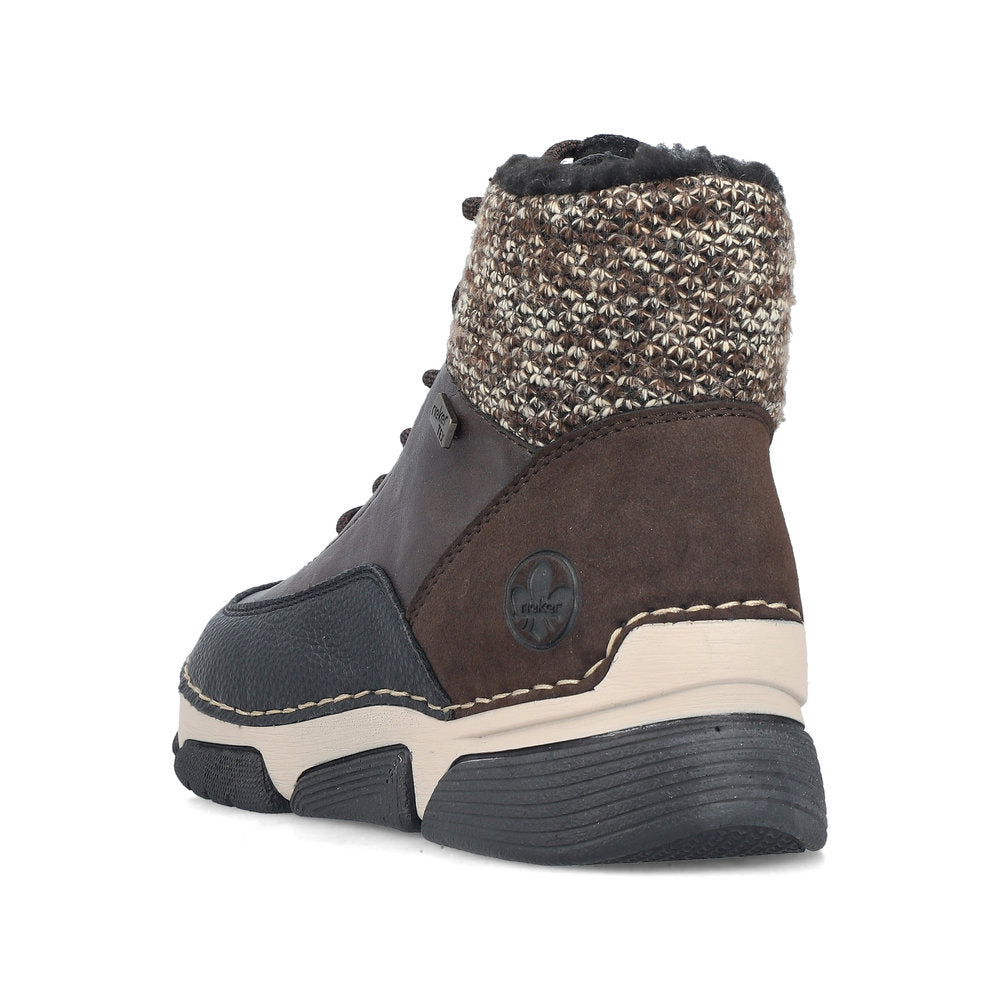 Rieker 45956-25 Brown Combination Mid Height Boots