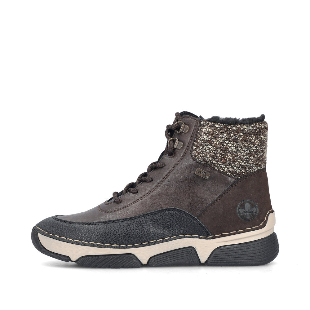 Rieker 45956-25 Brown Combination Mid Height Boots