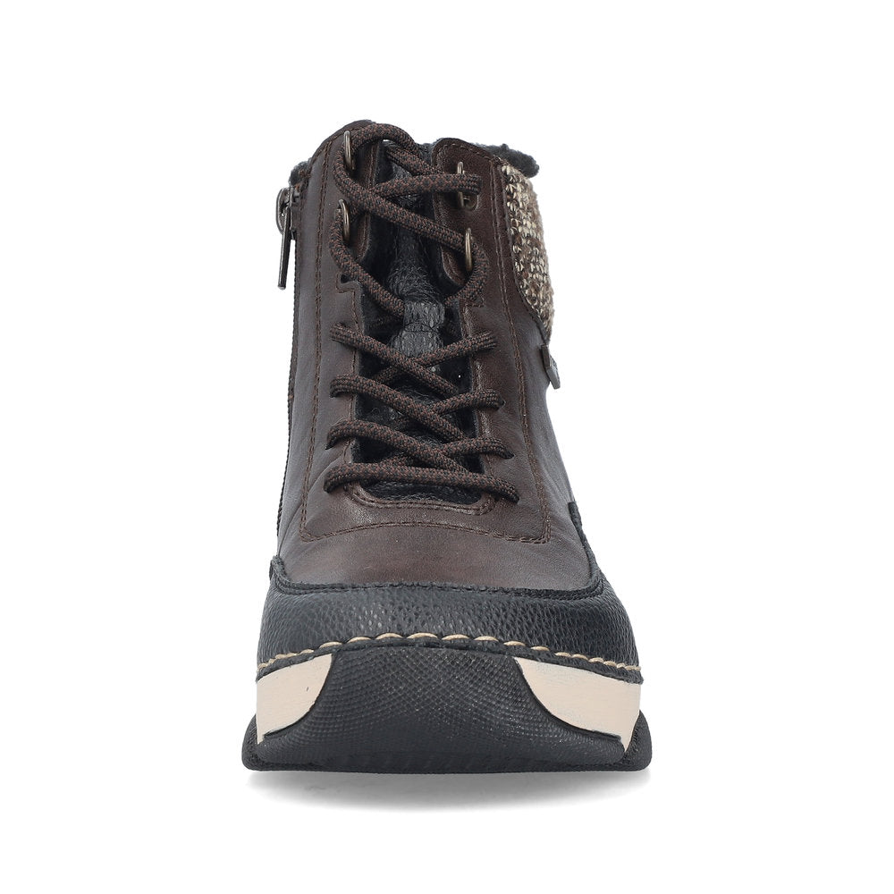 Rieker 45956-25 Brown Combination Mid Height Boots