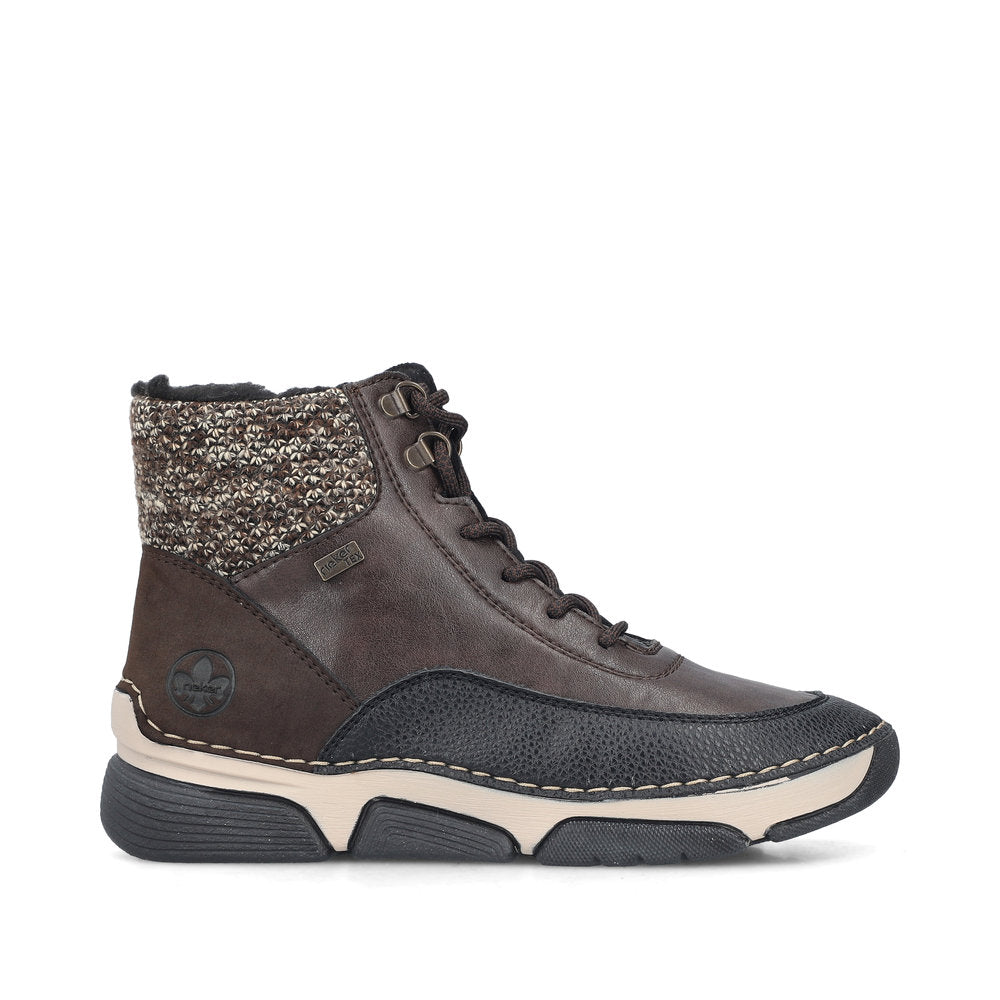 Rieker 45956-25 Brown Combination Mid Height Boots