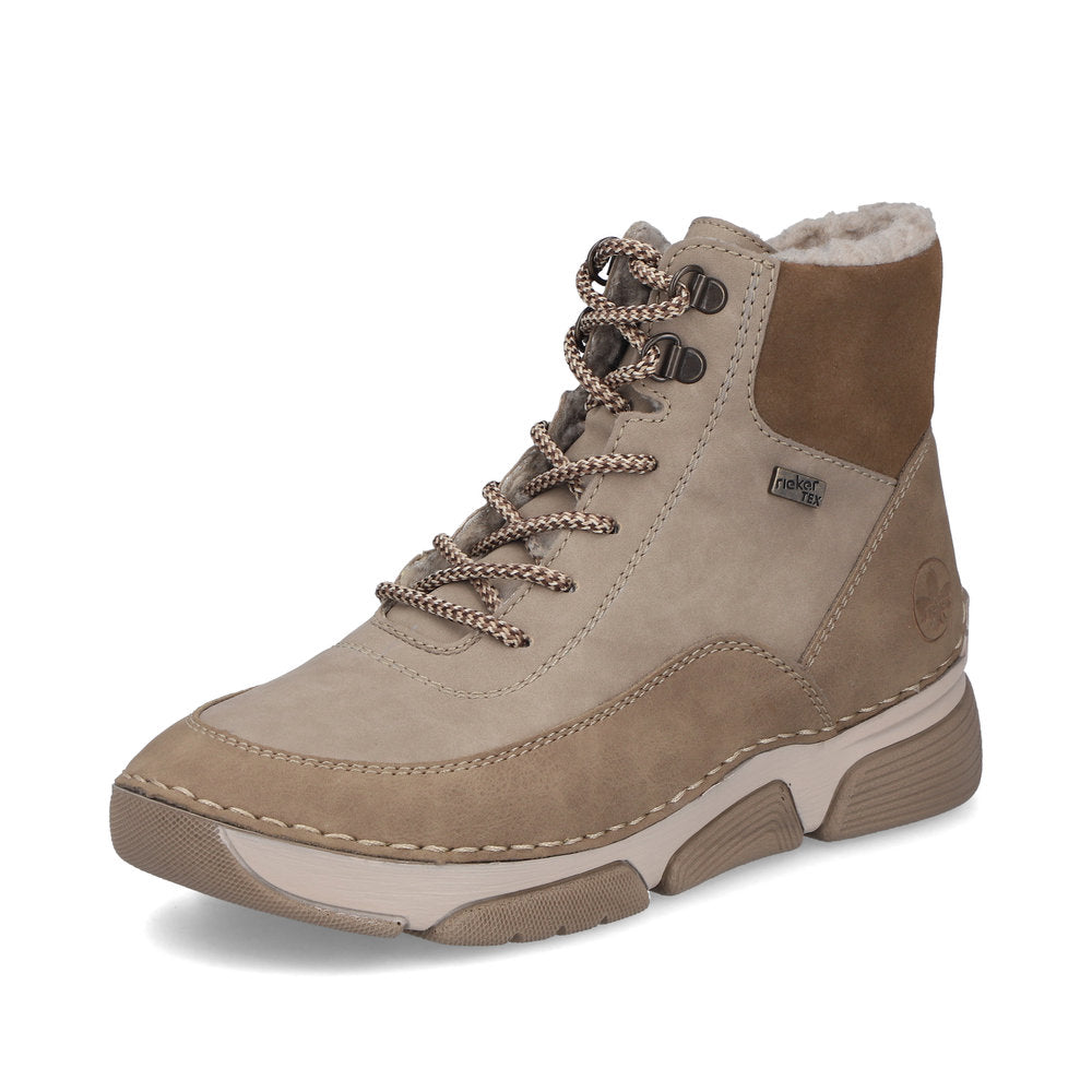 Rieker 45956-64 Beige Combination Mid Height Boots