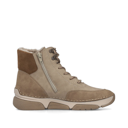 Rieker 45956-64 Beige Combination Mid Height Boots