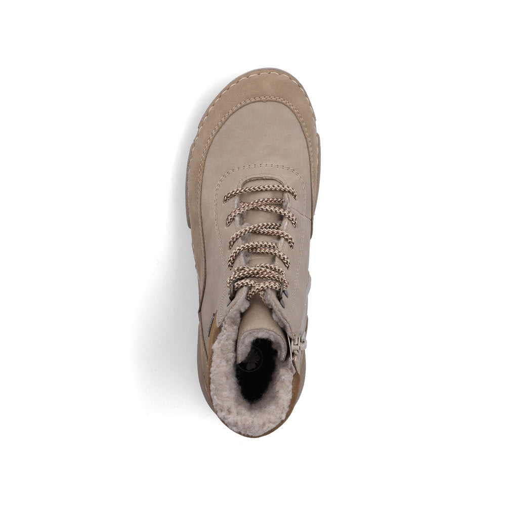 Rieker 45956-64 Beige Combination Mid Height Boots