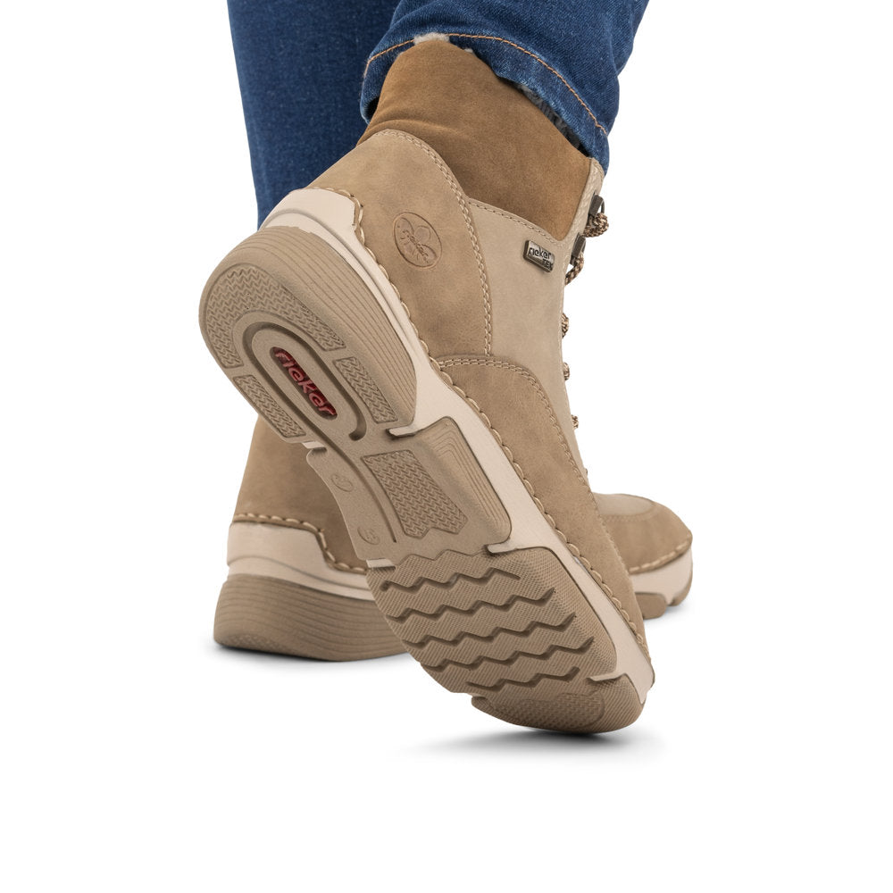 Rieker 45956-64 Beige Combination Mid Height Boots