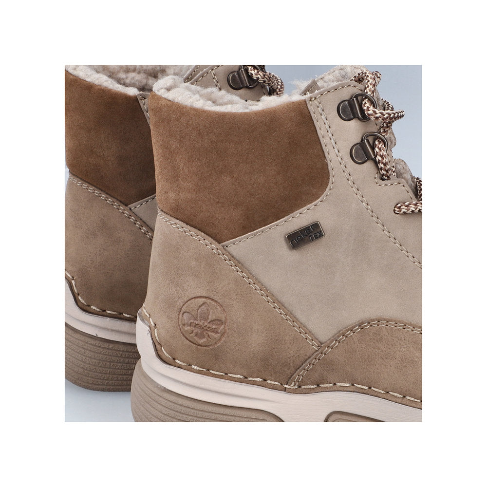 Rieker 45956-64 Beige Combination Mid Height Boots