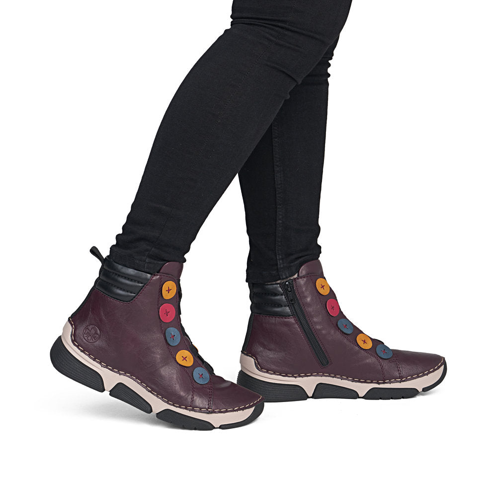 Rieker 45977-30 Red Mid Height Boots