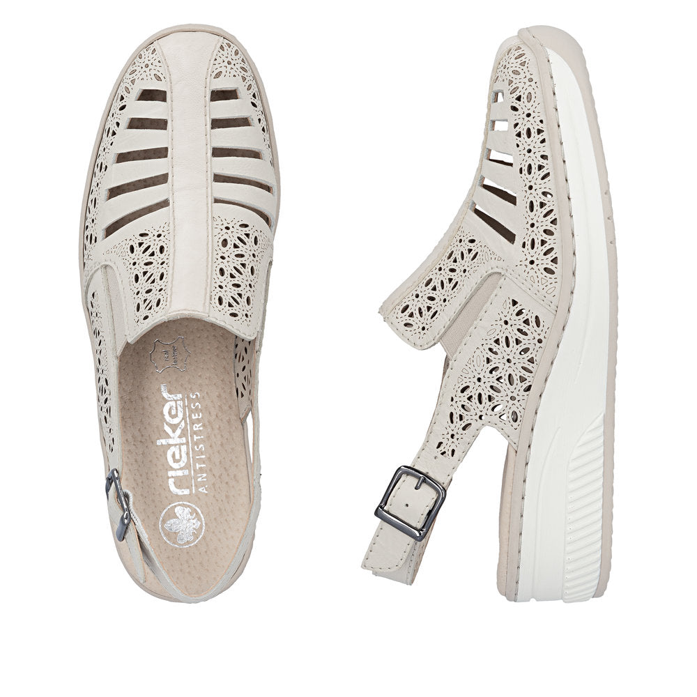 Rieker 48763-60 Cream Casual Shoes