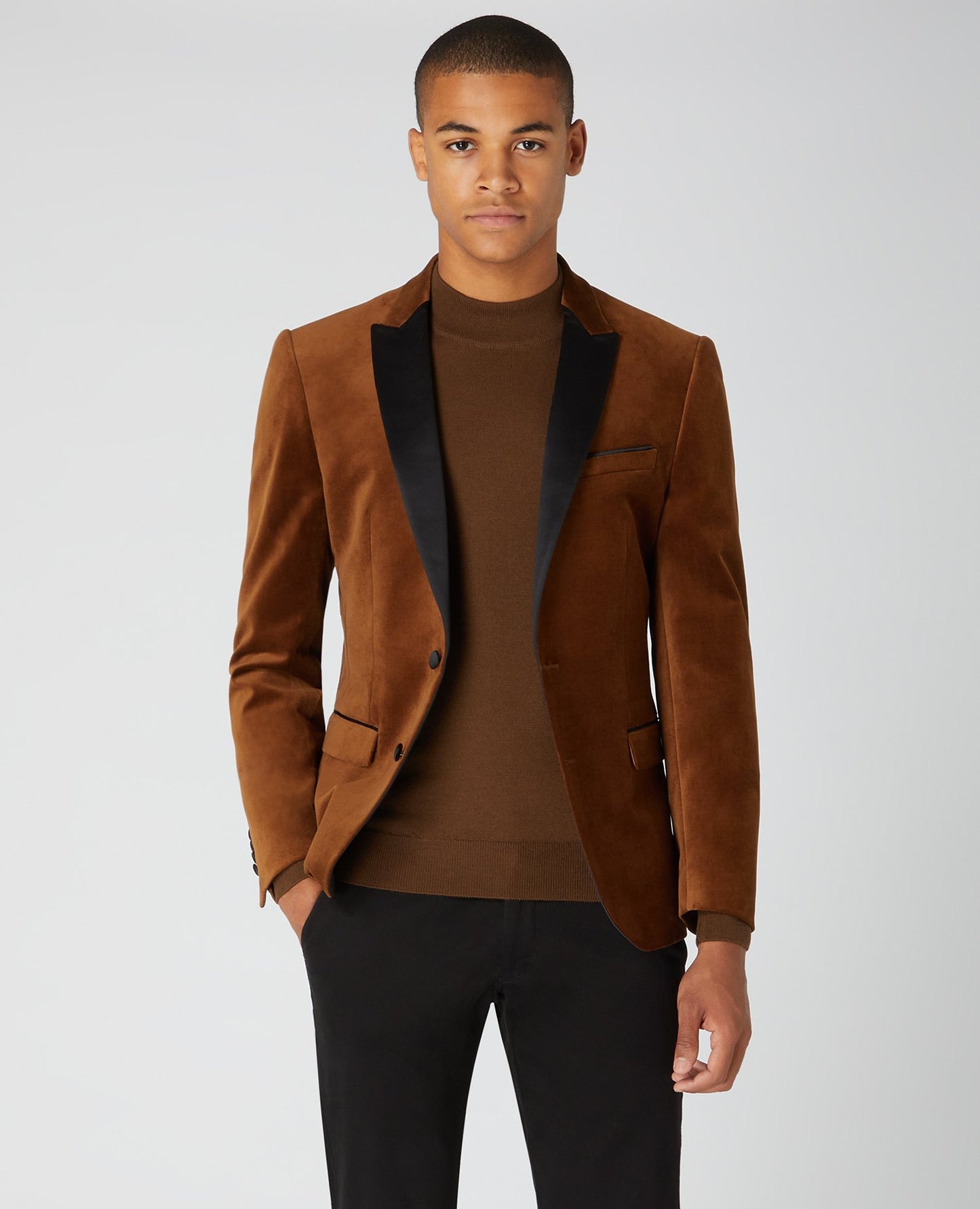 Remus Uomo 11850 58 Burnt Orange Mnti V Jacket