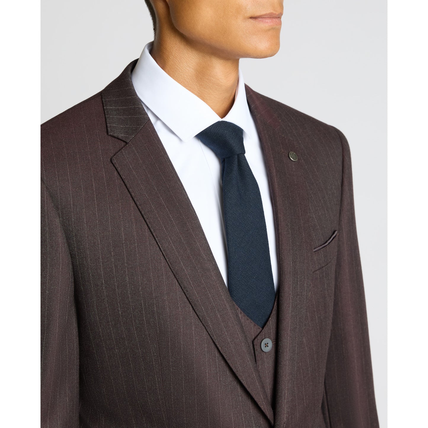 Remus Uomo 12728 68 Wine Stripe Slim Jacket
