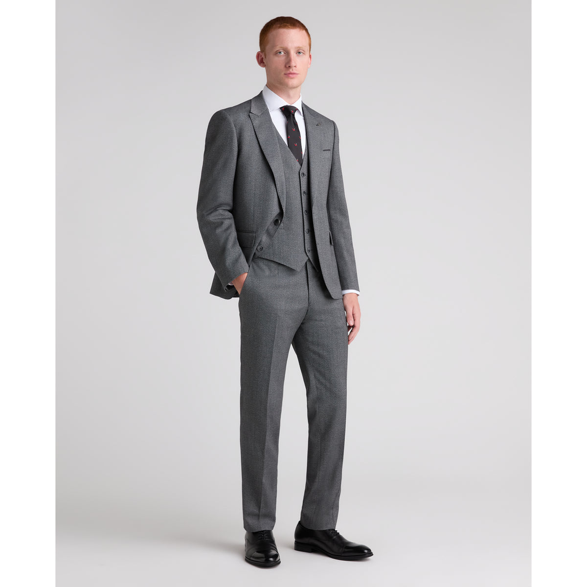 Remus Uomo 12746 07 Dark Grey Jacket Tapered