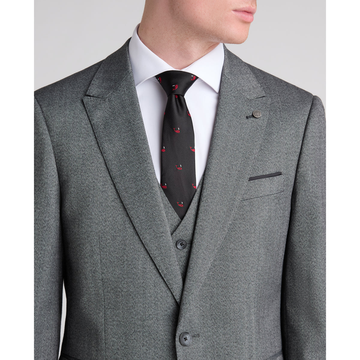 Remus Uomo 12746 07 Dark Grey Jacket Tapered