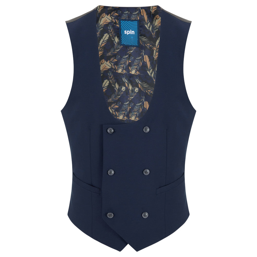 Spin 51917 78 Navy Slim Suit Waistcoat