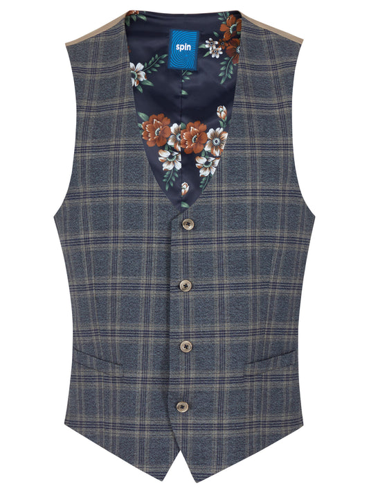 Spin 51947 78 Navy Jaden Waistcoat