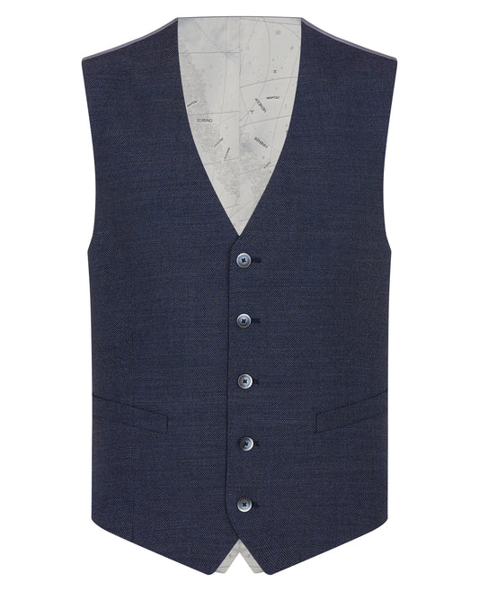 Remus Uomo 52029 28 Blue Tapered Waistcoat