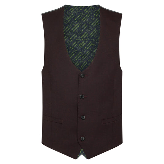 Remus Uomo 52050 69 Wine Slim Waistcoat