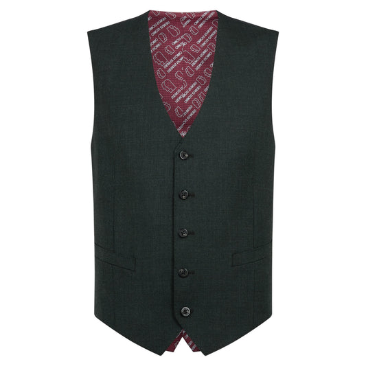 Remus Uomo 52051 39 Dark Green Tapered Waistcoat