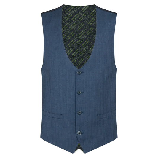 Remus Uomo 52060 26 Blue Slim Waistcoat