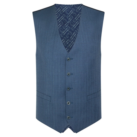 Remus Uomo 52061 26 Blue Tapered Waistcoat