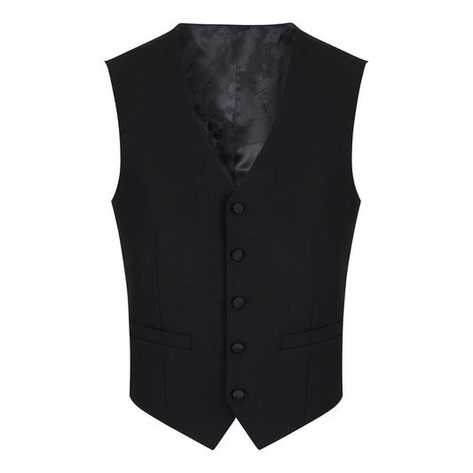 Remus Uomo 52163 00 Black Tapered Waistcoat