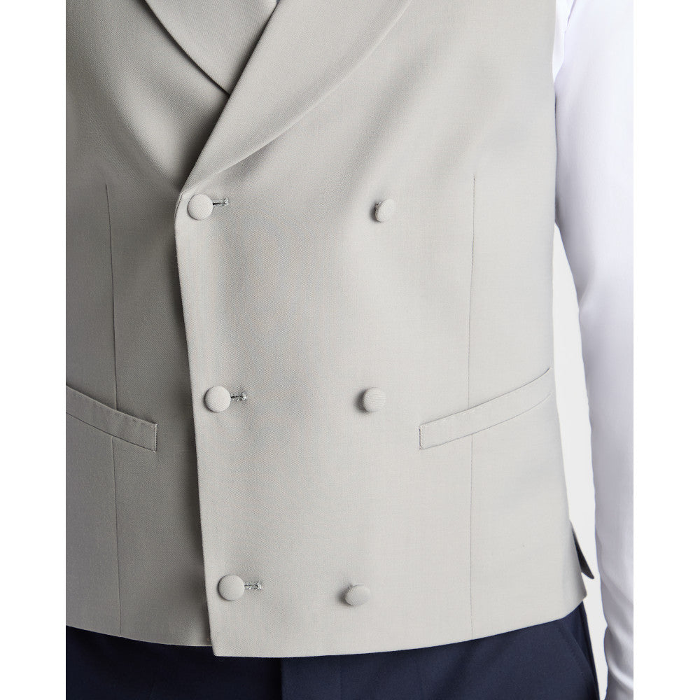 Remus Uomo 52169D 03 Waistcoat Light Grey Db Slim