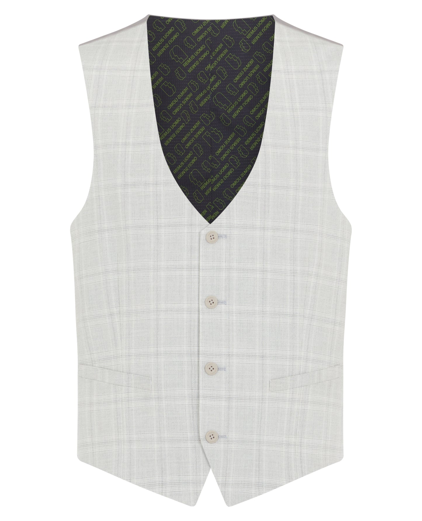 Remus Uomo 52262 02 Light Grey Tapered Suit Waistcoat