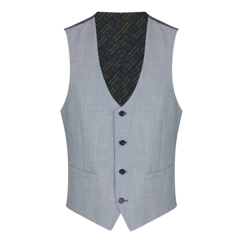 Remus Uomo 52707 22 Waistcoat Light Blue/Grey Slim