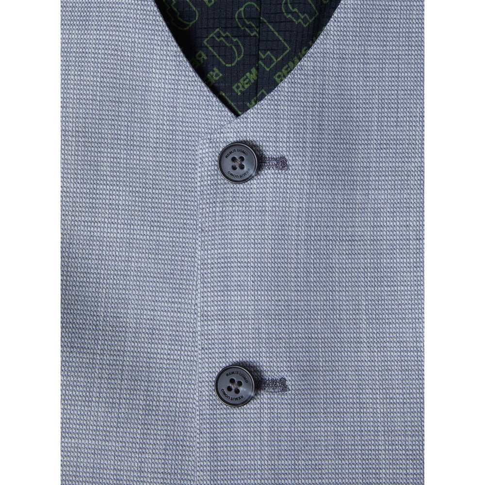 Remus Uomo 52707 22 Waistcoat Light Blue/Grey Slim