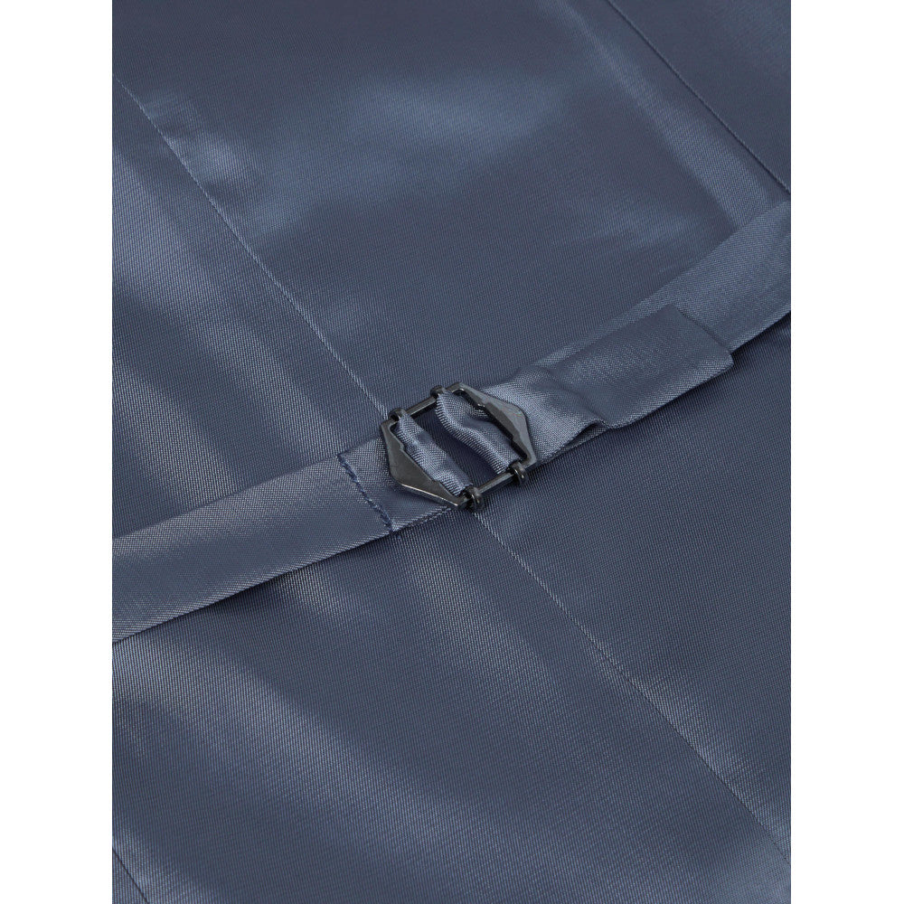 Remus Uomo 52707 22 Waistcoat Light Blue/Grey Slim