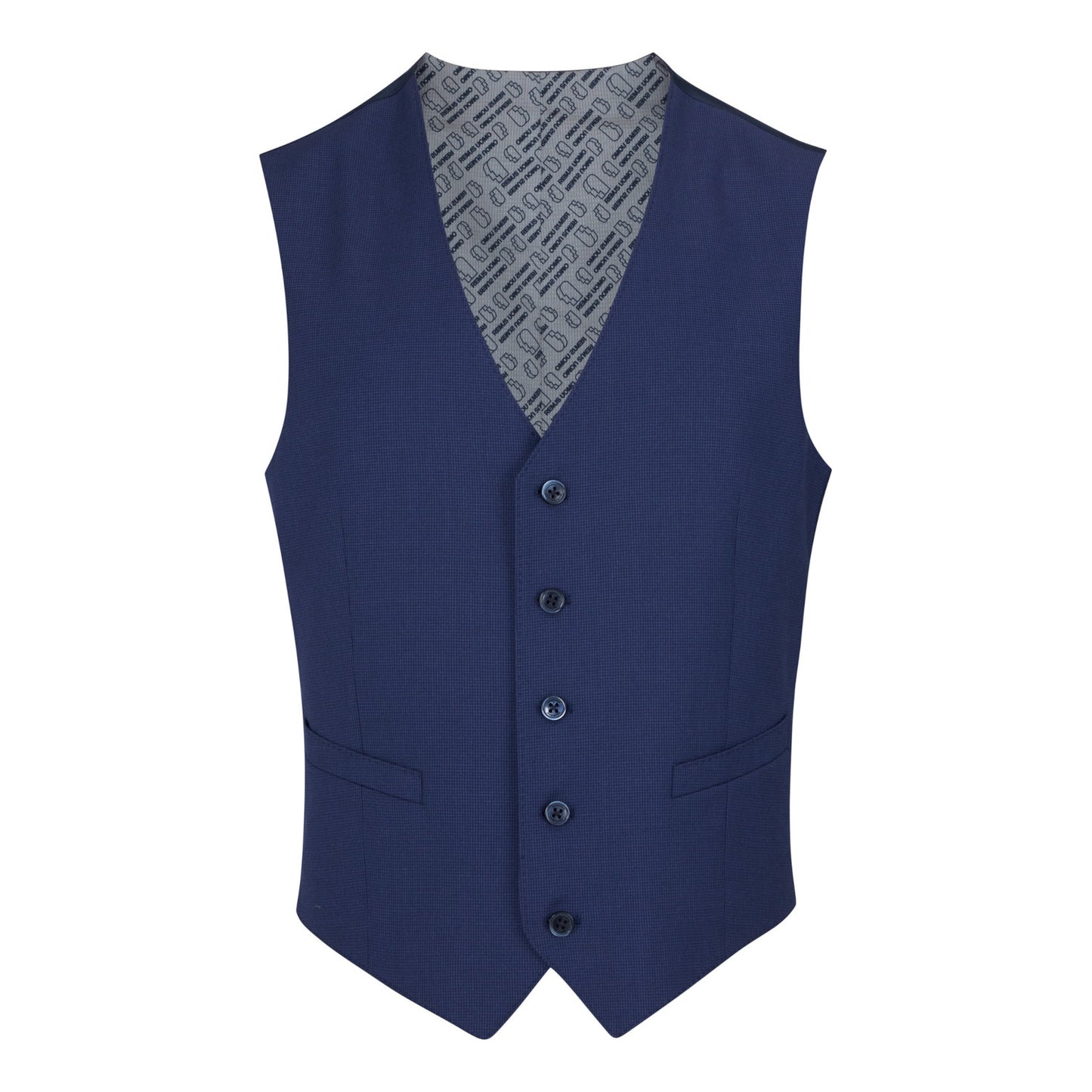 Remus Uomo 52711 28 Blue Tapered Waistcoat