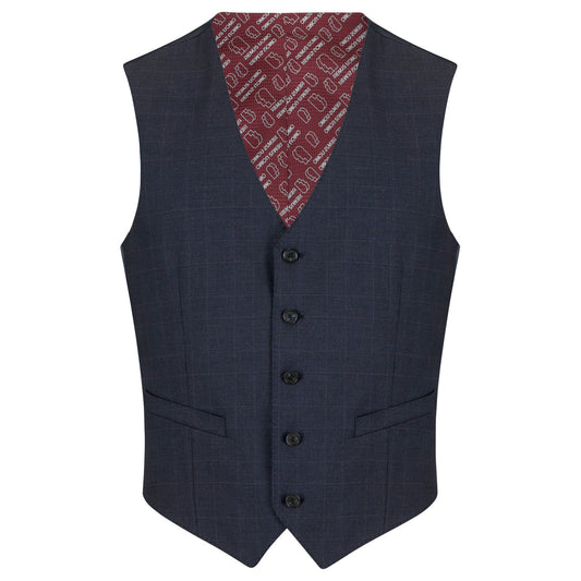 Remus Uomo 52723 78 Navy Tapered Waistcoat