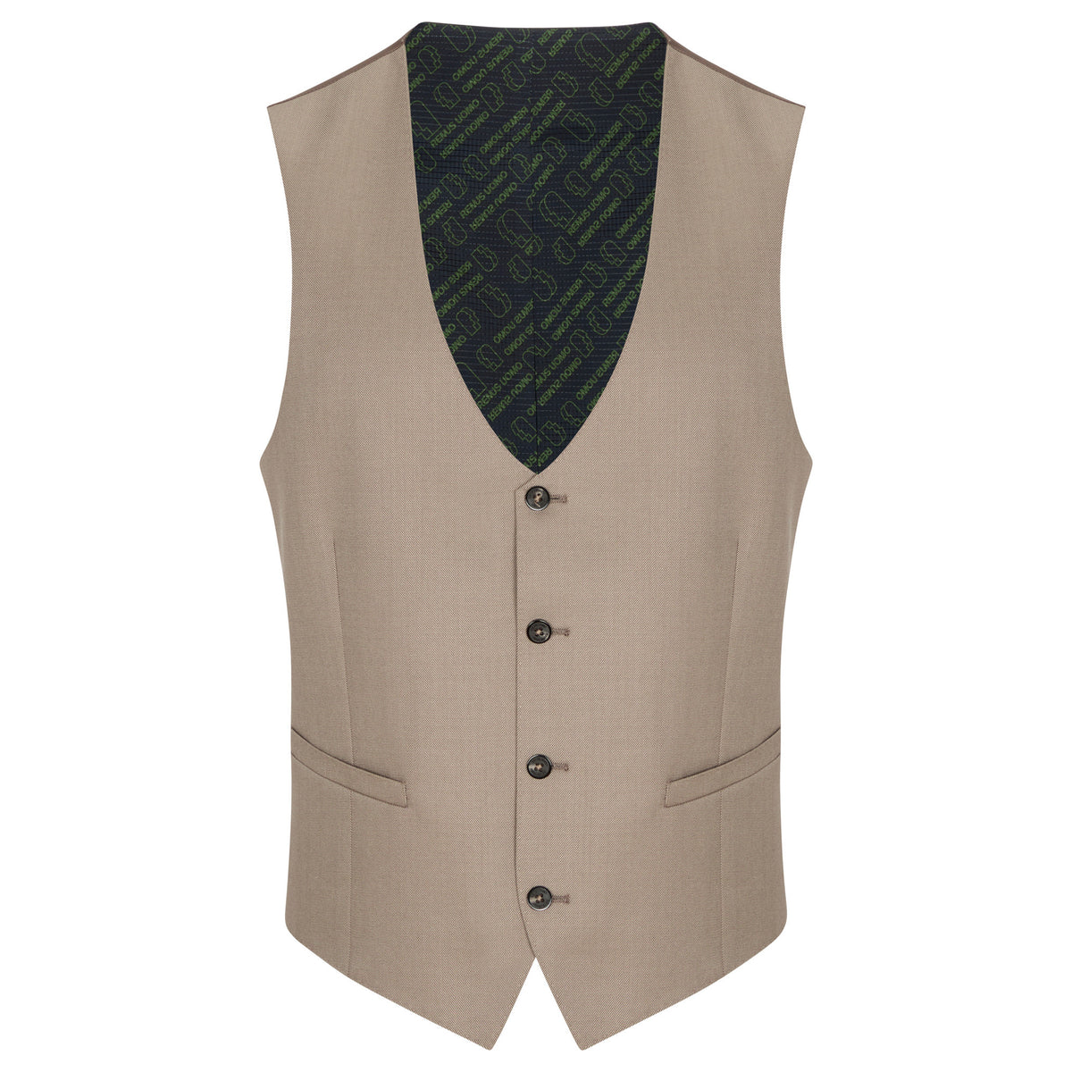 Remus Uomo 52740 96 Fawn Waistcoat Slim