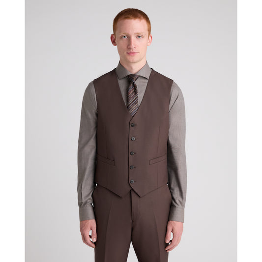 Remus Uomo 52741 47 Brown/Grey Waistcoat Tapered