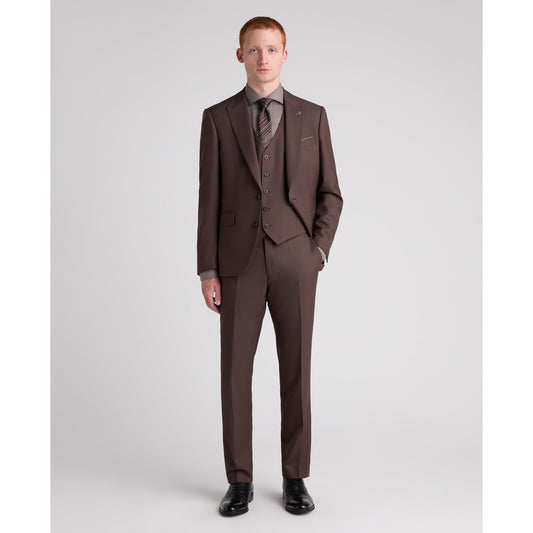 Remus Uomo 52741 47 Brown/Grey Waistcoat Tapered
