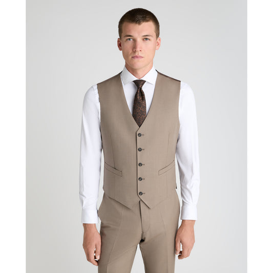Remus Uomo 52741 96 Fawn Waistcoat Tapered