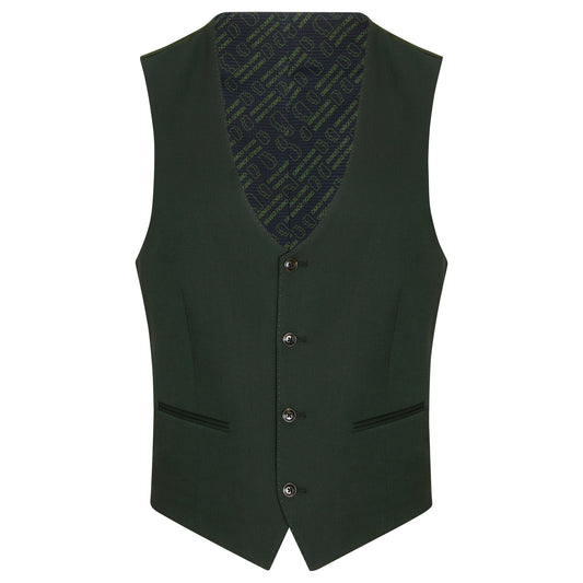 Remus Uomo 52742 39 Fir/Bottle Green Waistcoat Slim