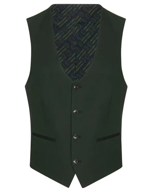 Remus Uomo 52743 39 Green Waistcoat Tapered