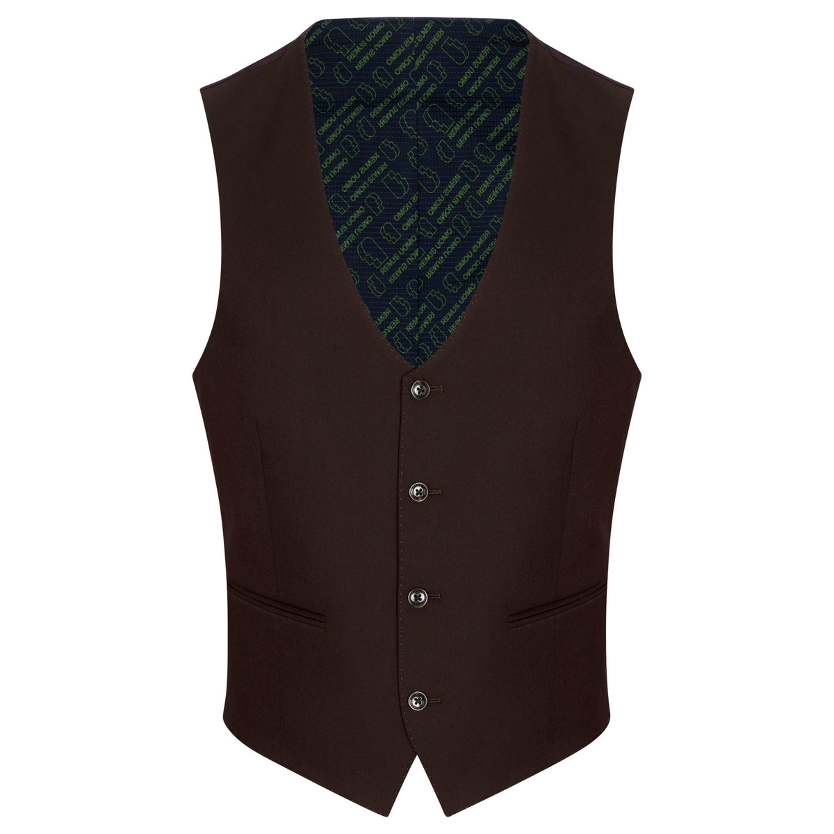 Remus Uomo 52742 69 Wine Waistcoat Slim