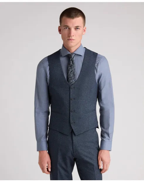 Remus Uomo 52745 27 Dark Blue Waistcoat Tapered