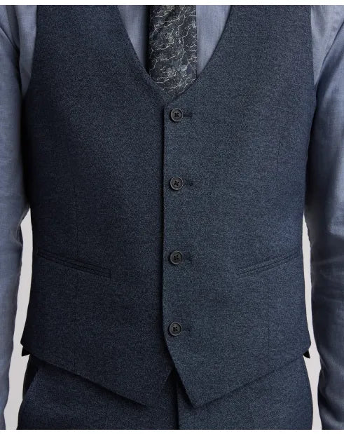 Remus Uomo 52745 27 Dark Blue Waistcoat Tapered