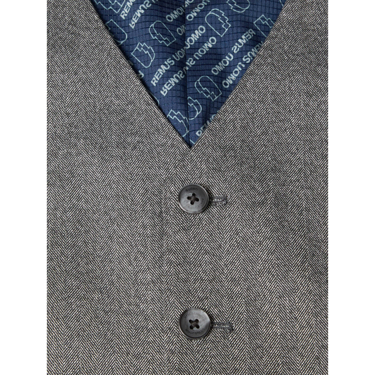 Remus Uomo 52746 07 Dark Grey Waistcoat Tapered