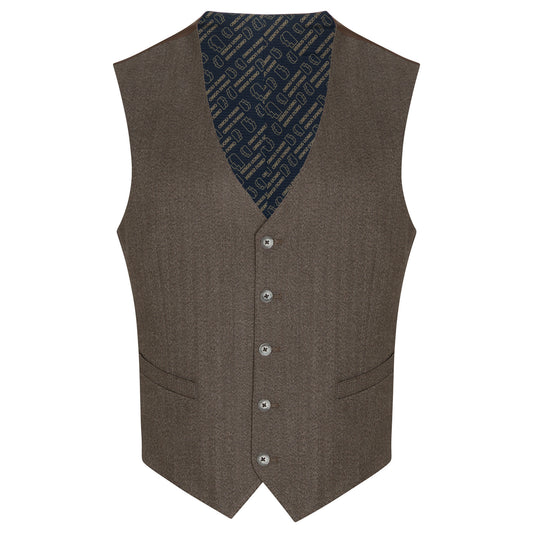 Remus Uomo 52746 48 Chocolate Waistcoat Tapered