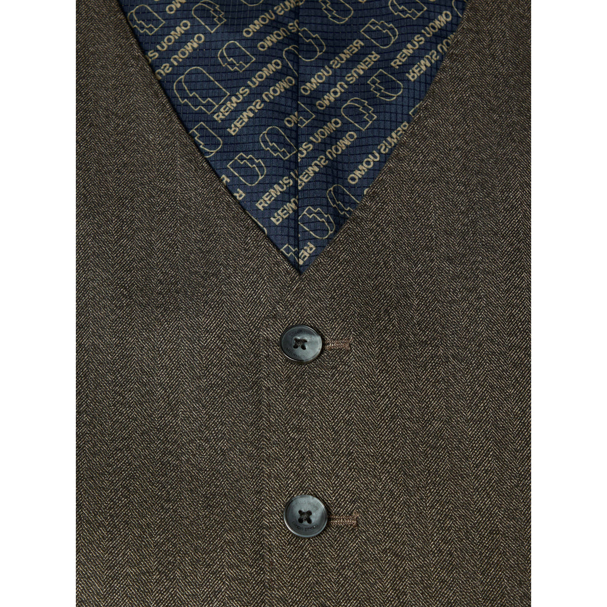 Remus Uomo 52746 48 Chocolate Waistcoat Tapered
