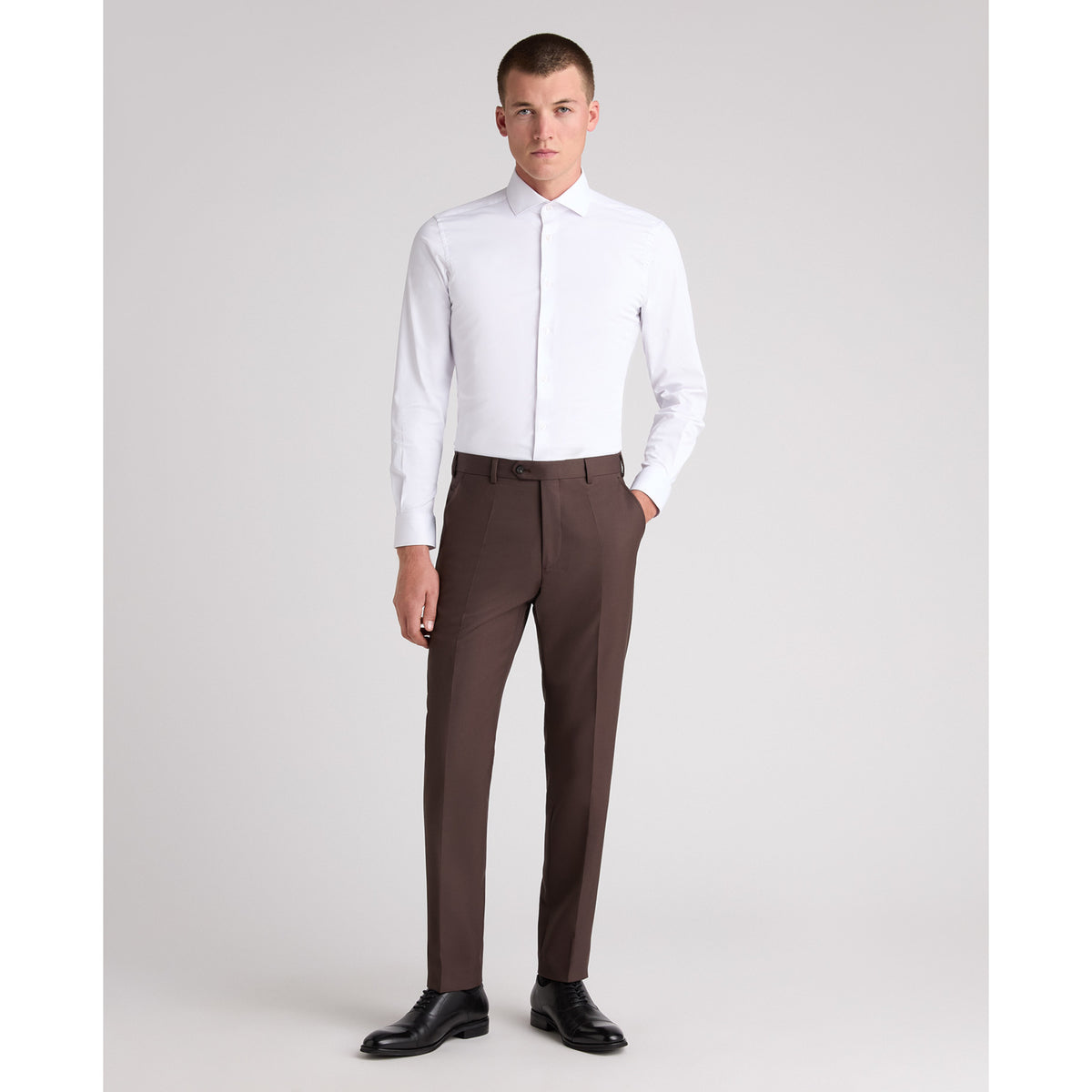 Remus Uomo 72740 47 Brown/Grey Trouser Slim