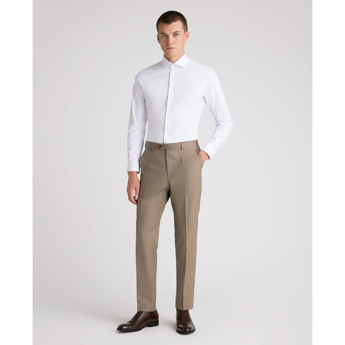 Remus Uomo 72740 96 Fawn Trouser Slim