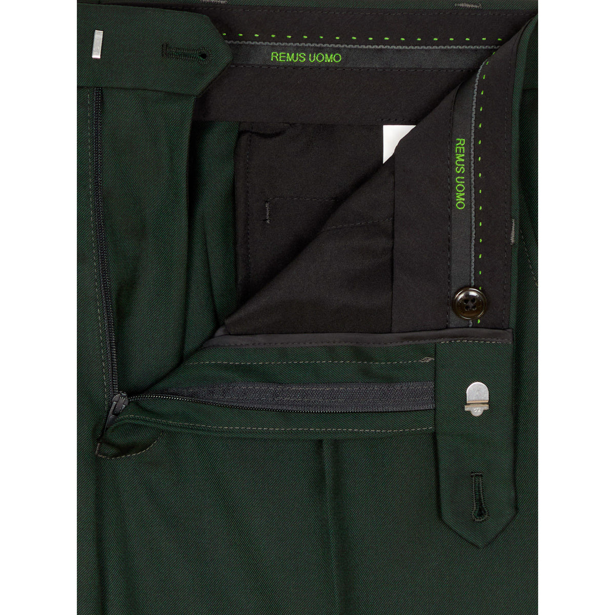 Remus Uomo 72742 39 Fir/Bottle Green Trouser Slim