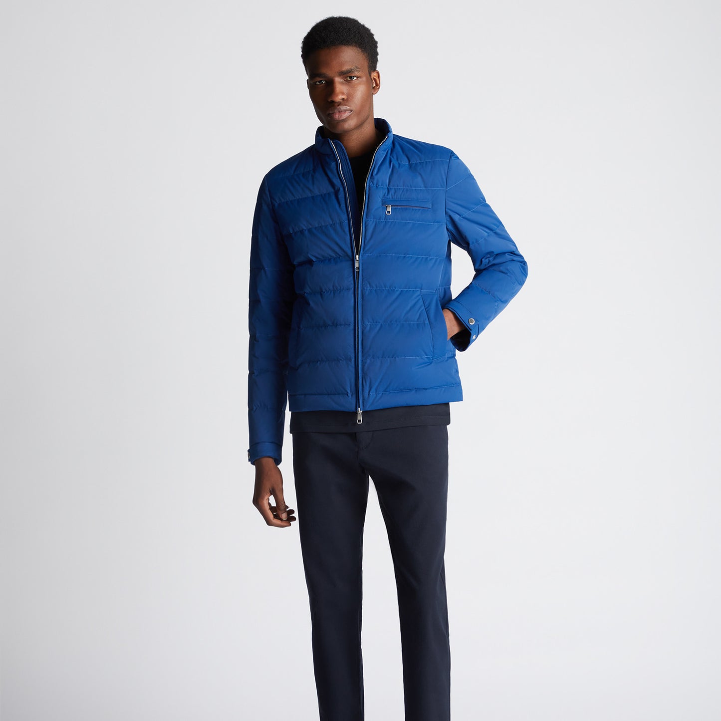 Remus Uomo 80480 26 Blue Quilted Jacket